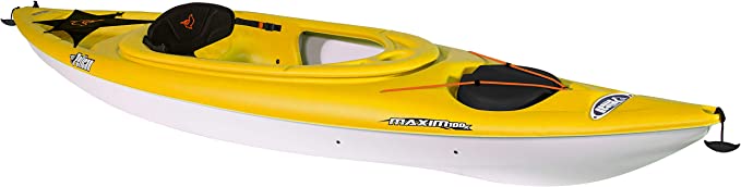 Yellow recreational adult kayak